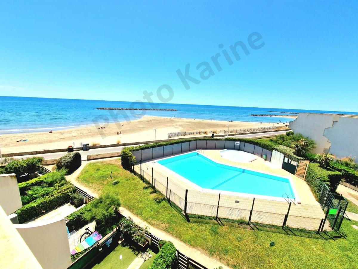 Appartement 1Ere Ligne Piscine Terrasse Au Bord De La Plage Front De Mer Avec 6 Velos Palavas-les-Flots Eksteriør billede