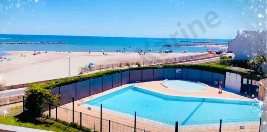 Appartement 1Ere Ligne Piscine Terrasse Au Bord De La Plage Front De Mer Avec 6 Velos Palavas-les-Flots Eksteriør billede