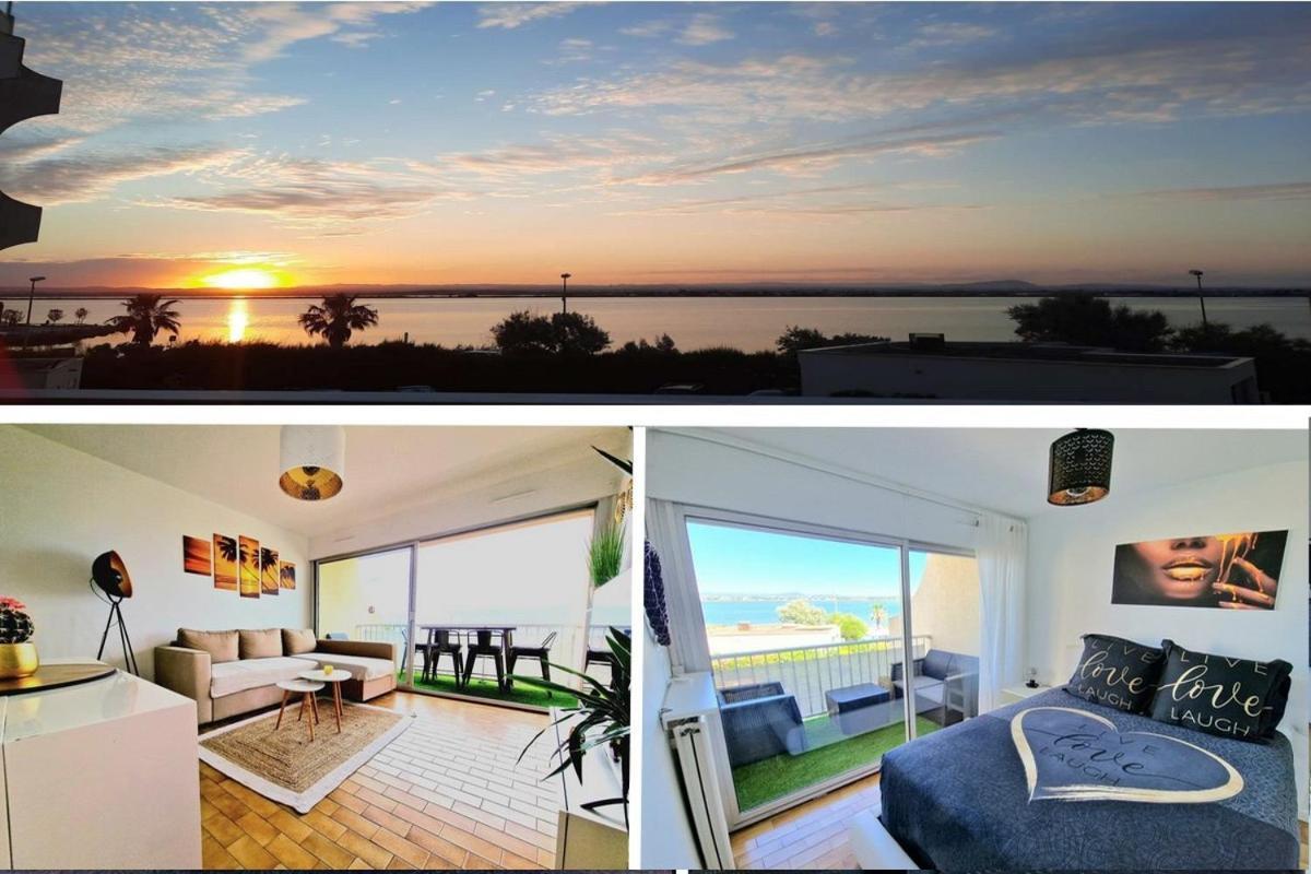 Appartement 1Ere Ligne Piscine Terrasse Au Bord De La Plage Front De Mer Avec 6 Velos Palavas-les-Flots Eksteriør billede